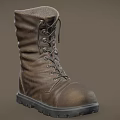 Brown Leather Lace up Boots with Thick Sole and Warm Inner Lining