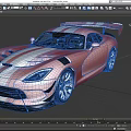 Red Sports Car With White Stripes And Rear Spoiler Sporty Design Black Alloy Wheels