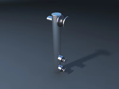 Industrial Equipment Stainless Steel Pipe Fitting with Multi Port Mechanical Design 3d model