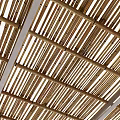 Bamboo Blinds And Roof Structure With Natural Slats Design For Home Interior