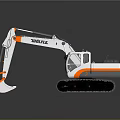 ZAXIS Heavy Duty Excavator With Orange White Crawler Tracks And Front Bucket