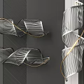 Modern Luxury Metal Spiral Wall Decor With Sleek Design And Gold Accents