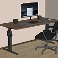 Modern Computer Desk E-Sports Table and Chair Lifting Table 3d model