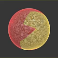 Pebble Covered Decorative Sphere With Textured Surface For Home Decor
