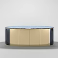 Elegant Modern Sideboard With Gold Black Finish And Marble Top Design