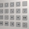 switch socket panel socket 3d model