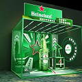Heineken Green Display Booth With Beer Bottle Star Logo And World Beer Day