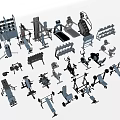 Comprehensive Gym Fitness Equipment Collection With Treadmills Dumbbells Benches And Machines