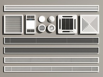 Modern air conditioning air outlet air conditioning outlet central air conditioning aluminum gusset plate 3d model