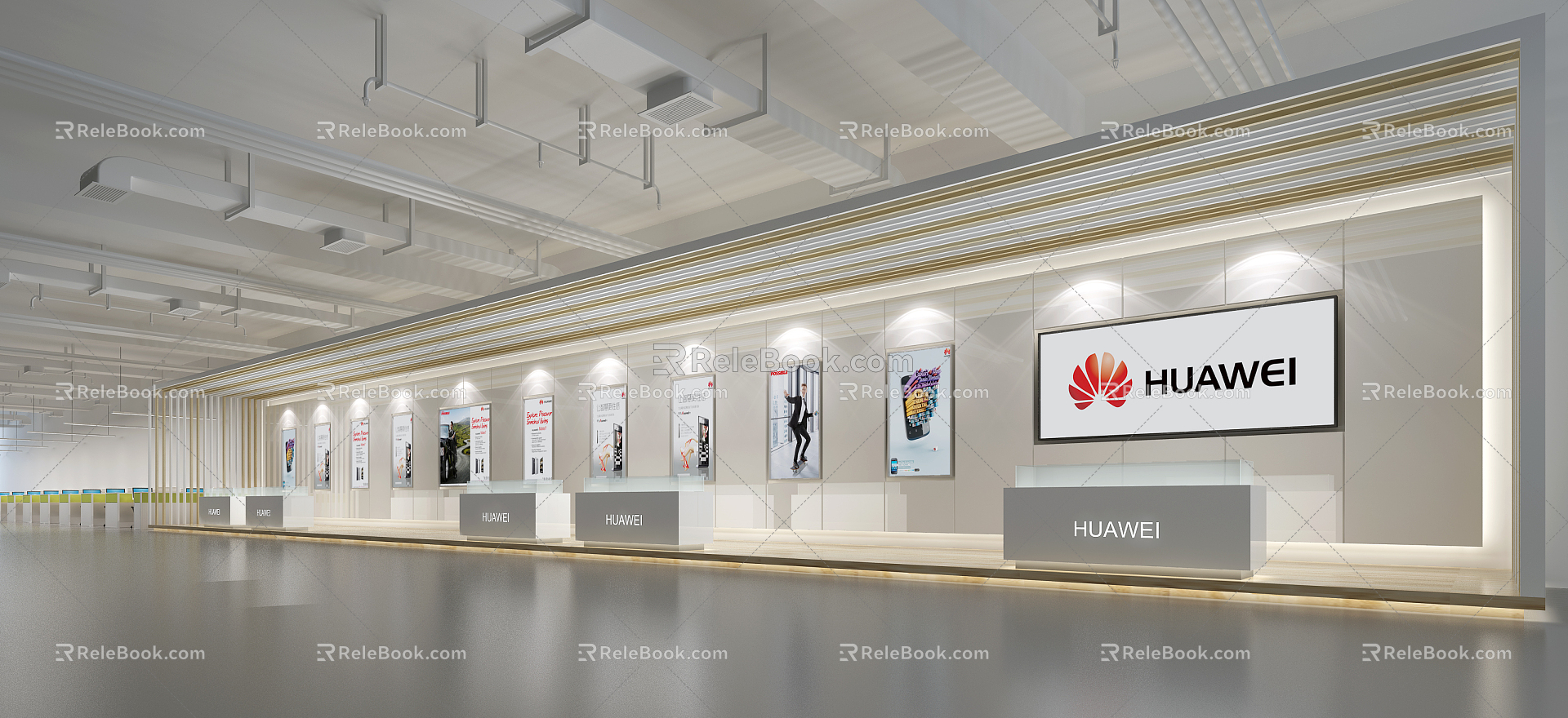 Modern Exhibition Hall 3d model