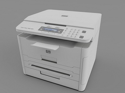 laser printer style office equipment 3d model