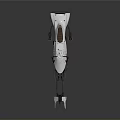 Futuristic White Motorcycle With Unique Streamlined Design Long Forks And Mechanical Parts