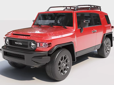 red car SUV toyota 3d model