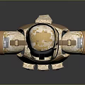 Desert Camouflage Tactical Vest With Protective Armor And Helmet Gear