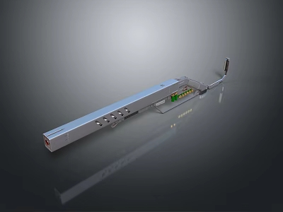 Modern Weapon Slide Rail System With High Strength Metal And Mechanical Components 3d model