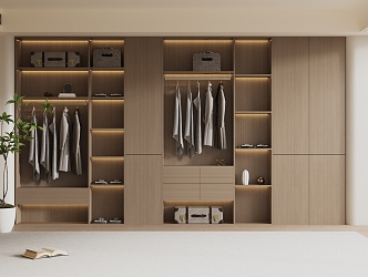 Modern Wardrobe Modern Light Luxury Wardrobe Modern Bedroom Wardrobe Cloakroom Wardrobe Finished Wardrobe 3d model