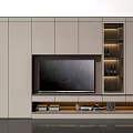 Modern TV Wall Unit Design With Storage Cabinets Shelves And Fireplace Effect