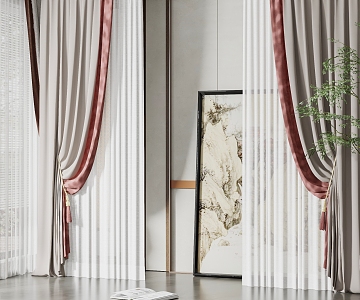 New Chinese Curtain 3d model