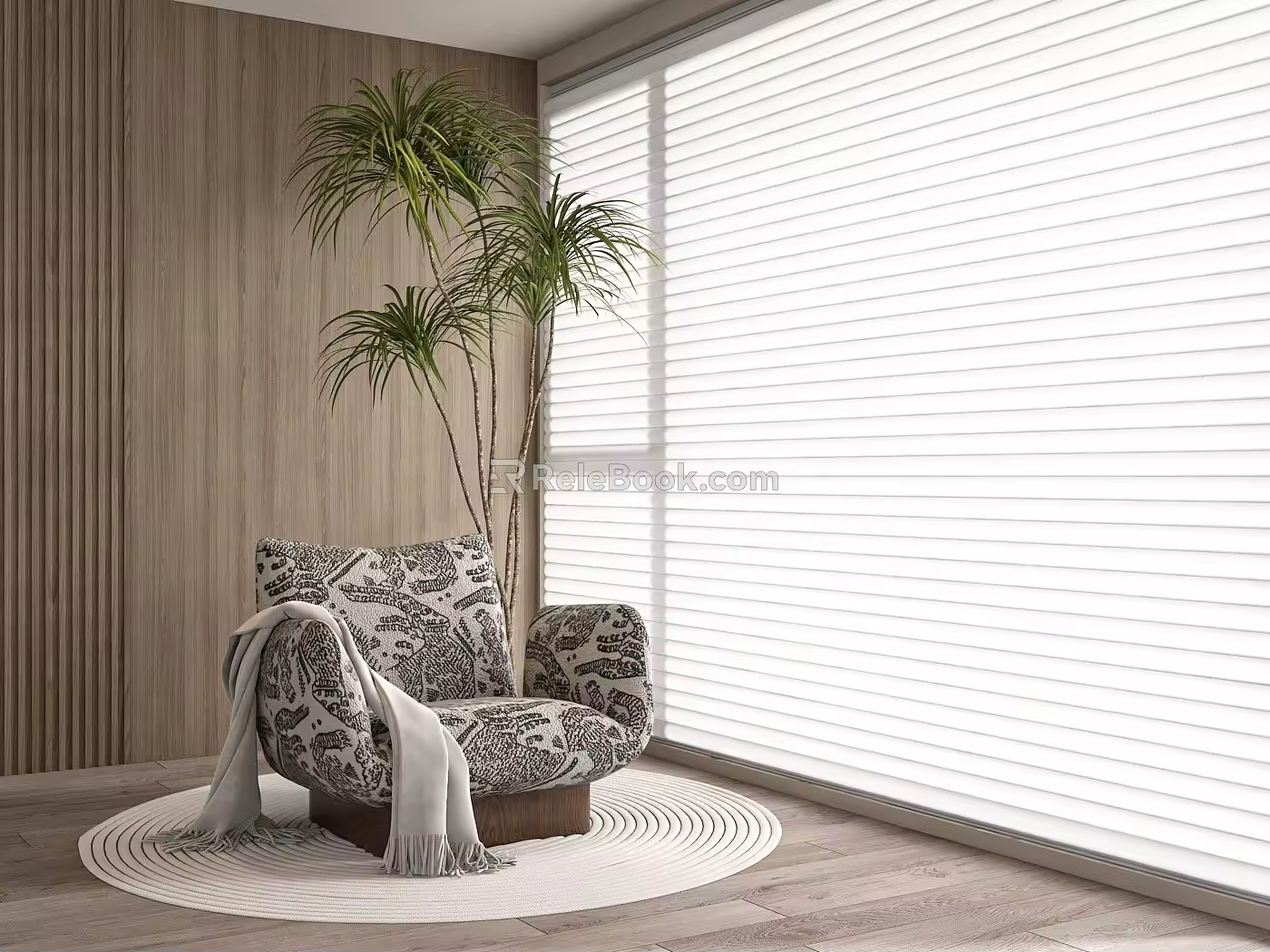 Quiet Leisure Sofa Lazy Sofa 3d model