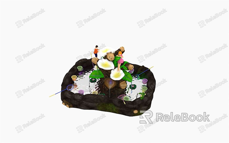 Modern Fish Pond Flower Fairy Ecological Fish Pond model