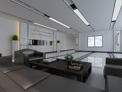 Company Lobby Company Front Desk 3d model