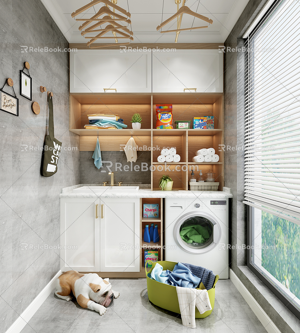 Modern Washing Machine Cabinet Balcony Washing Machine Cabinet Combination model