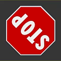 Red Octagonal Stop Sign With Mechanical Metal Base And Support Structure 3d model