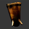 Artistic Vintage Horn Wine Cup With Mythical Creature Design And Metal Accents
