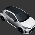 White Toyota Two Door Sports Car with Red Background Black Wheels and Sporty Design