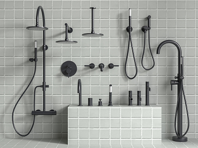 Modern Shower Bathroom Shower Hardware model