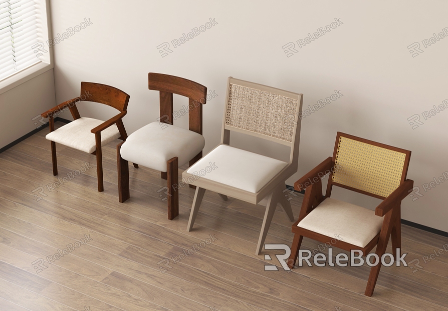 Middle Style Dining Chair Single Chair model