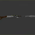 High Quality Vintage Rifle With Wooden Stock Metal Barrel And Scope