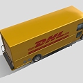 Box truck, box truck, container car, DHL truck, van truck, freezer truck, transporter, low face number, low model, simple model game, film and television level 3d model