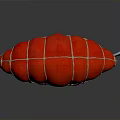 Red Balloon Like Spacecraft With Boat Structure For Cosmic Exploration Mission