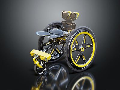 Modern Wheelchair Chair E-sports Chair Medical Swivel Chair Medical Equipment 3d model