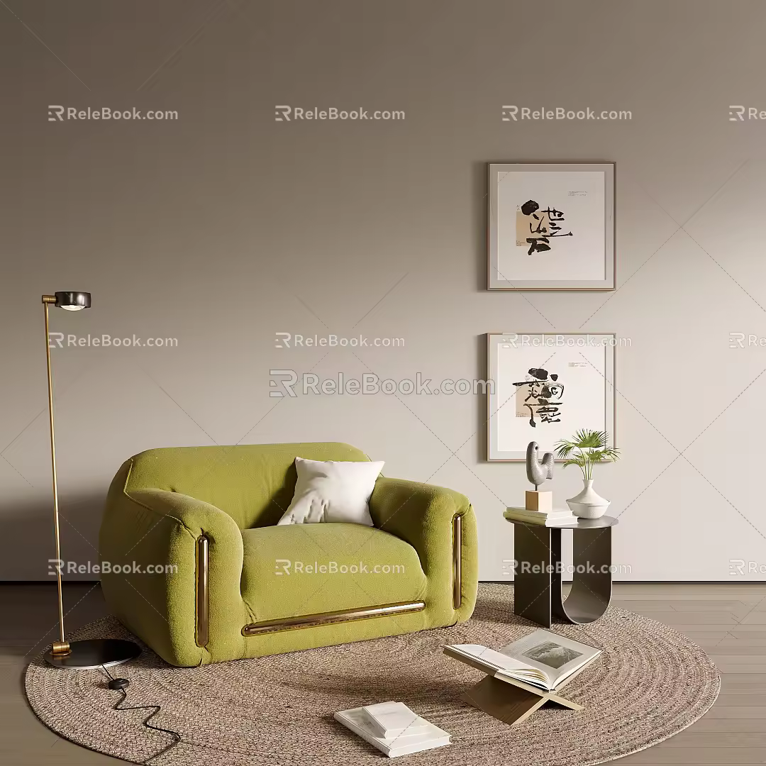 Modern single sofa 3d model