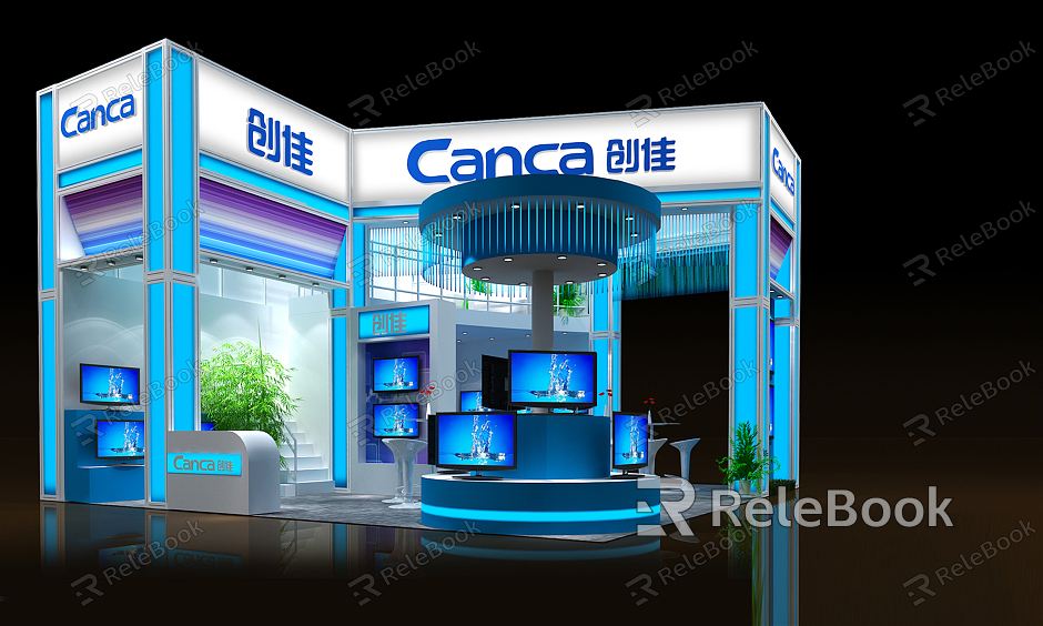 Modern Exhibition Canton Fair Booth Exhibition Hall Exhibition Temporary Exhibition Expo model