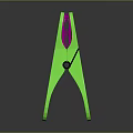 Colorful Clip With Green And Pink Design For Daily Household Use