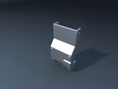 Sturdy Metal Display Shelf with Modern Structural Support Design for Retail 3d model