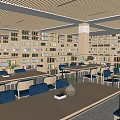 Library Bookstore 3d model