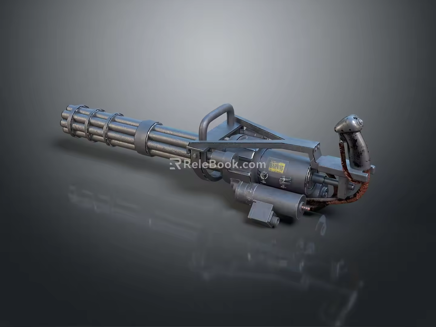 Modern machine gun Browning machine gun Browning Gatling White 3d model