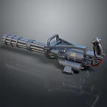 Modern machine gun Browning machine gun Browning Gatling White 3d model