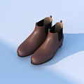 Brown Chelsea Boots Classic Design With Elastic Sides And Smooth Upper Surface