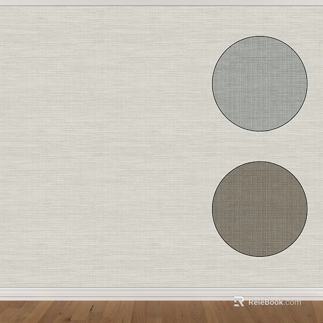 Circular Components With Light Gray And Dark Brown Tones On Light Textured Background 3d model