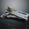 Natural Wood and Stone Artistic Decor with Unique Texture and Organic Shape
