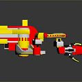 FANUC Industrial Robot Arm With Red Yellow Gray Mechanical Structure And Gripper
