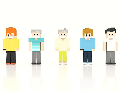 Modern Game Characters Characters 3d model