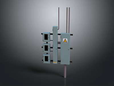 High Performance Computer Network Device With Multiple Slots And External Antennas 3d model