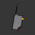 Handheld Detection Device With Antenna Transparent Panel And Gray Red Casing