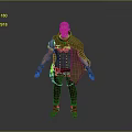 Red Haired Man Wearing Cloak With Metal Accessories And Brown Boots In Fantasy Character Design
